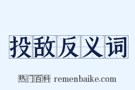 投敌反义词是什么意思的图片
